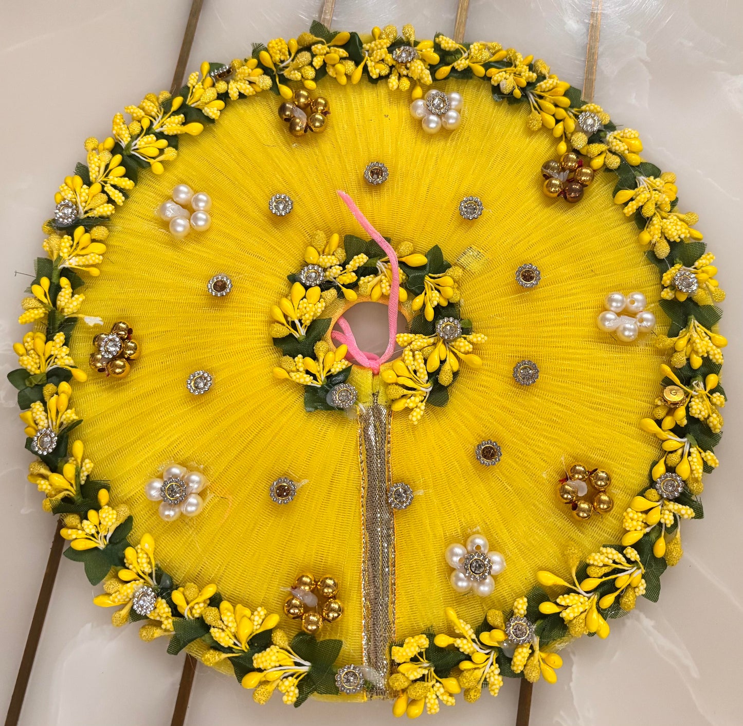 Basant Special Yellow Floral Poshak with Pagdi