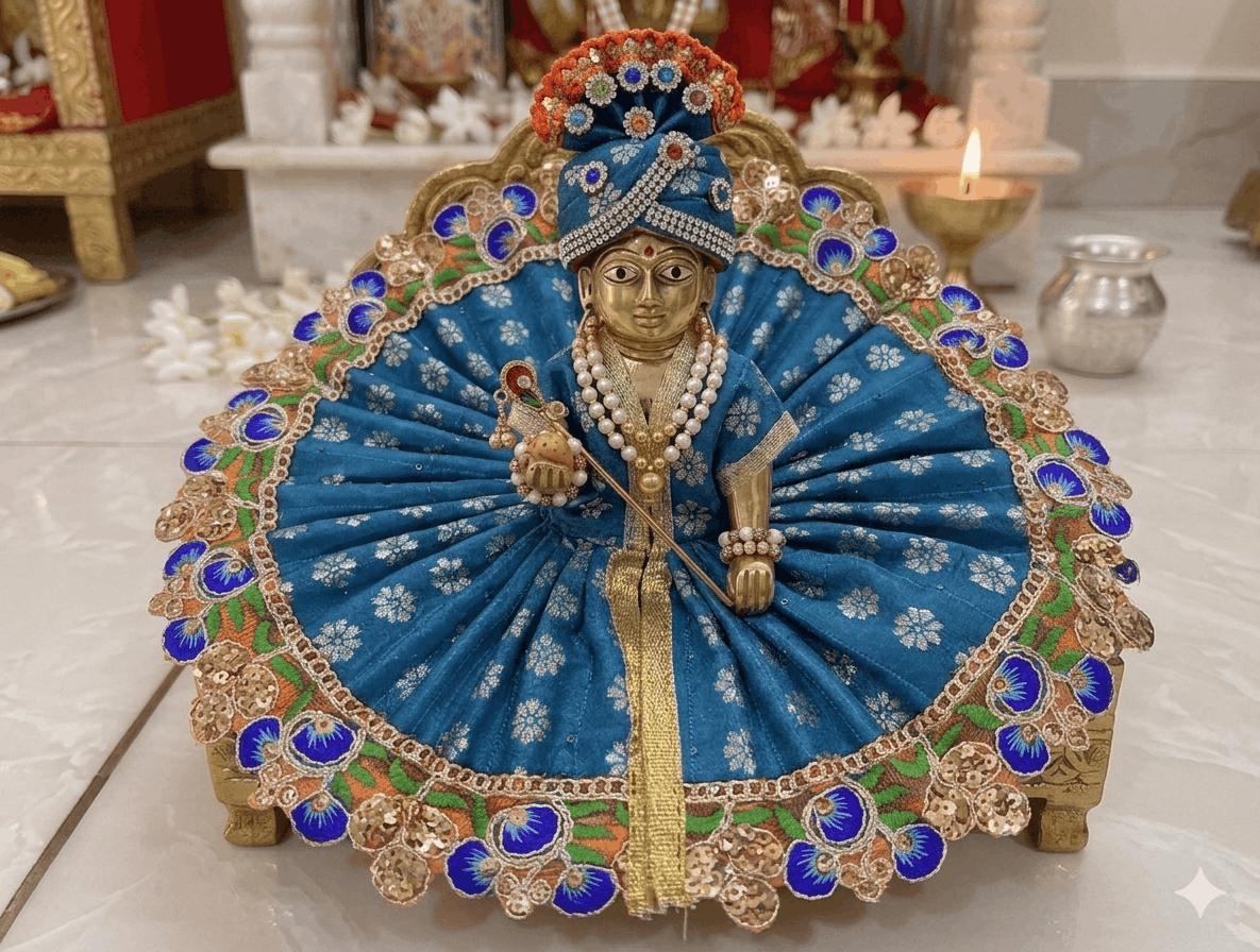 Turquoise Blue Poshak with Pagdi