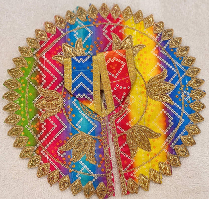Vibrant Multicolored Bandhani Ladoo Gopal Poshak