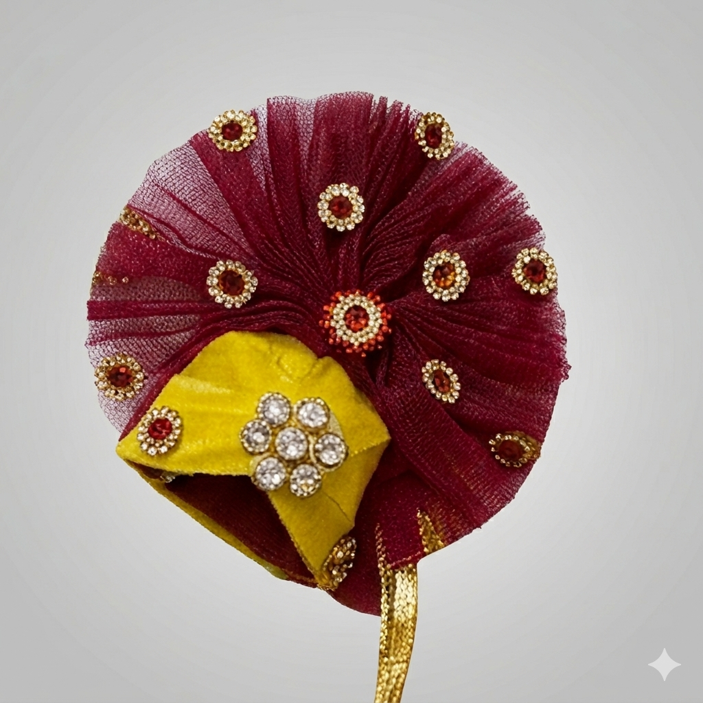Madhur Vrinda Mayur Pankhi Yellow for Ladoo Gopal